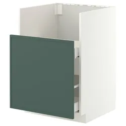 IKEA METOD / MAXIMERA(596.051.11) zl шкаф под ТАЛЬШЁН, белый/Aspudden темно-серо-зеленый