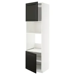IKEA METOD(995.788.65) Sza St Pie/Mikr 2dr/половина, Biały/Bodbyn Black
