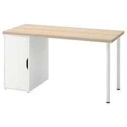 IKEA LAGKAPTEN / ALEX(395.216.45) письмовий стіл, біла пляма/імітація дуб білий