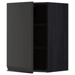 IKEA METOD(094.955.01) навесной шкаф с полками, черный/Upplöv матовый антрацит