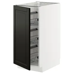 IKEA METOD(995.788.46) шафи з кошика друка, Biały/Bodbyn Black