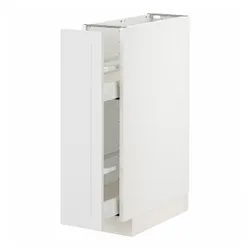 IKEA METOD / MAXIMERA(294.094.80) базовый шкаф / выдвижные внутренние застежки, белый / Стенсунд белый