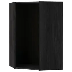 IKEA METOD(902.152.80) корпус углового навесного шкафа, имитация черного дерева