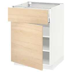 IKEA METOD / MAXIMERA(294.584.75) шкаф stj szu / дверь, белый / светлый ясень Аскерсунд узор