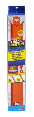 Набор прямых рельсов Hot Wheels Speed Snap длиной 90 см для расширения модели (JDW41)