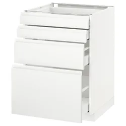 IKEA METOD / MAXIMERA(491.128.07) 4-дверный / 4-местный, белый / Воксторп матовый белый