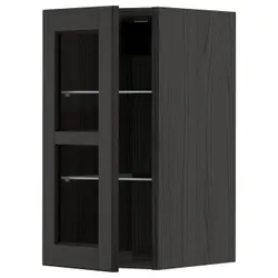IKEA METOD(994.672.97) полупансион / стеклянная дверь, черный/Lerhyttan черная морилка