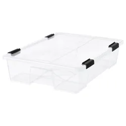 IKEA SAMLA(996.207.51) контейнер з кришкою/зас, прозорий/чорний