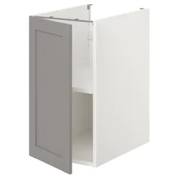 IKEA ENHET(293.209.73) ша ст з половиною /двер, біло-сіра рамка