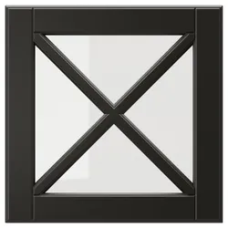 IKEA BODBYN(905.686.15) Стеклянные двери с оврагом, черный