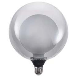 IKEA MOLNART(505.139.36) Светодиодная лампа E27 100 люмен, двойной шар из серого прозрачного стекла
