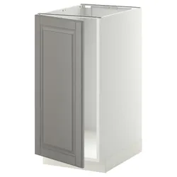 IKEA METOD(094.576.17) кабінет stj. для раковини / сорт. відходи, білий / Bodbyn сірий