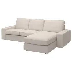 IKEA KIVIK(794.828.40) 3-місний диван з шезлонгом, Світло-бежевий трезунд