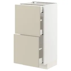 IKEA METOD / MAXIMERA(394.267.28) 2-местный / 3-местный шкаф stj, белый / Хавсторп бежевый