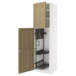 IKEA METOD(695.742.13) High Cabinet/Interior Inn, Белый/Форсбакка Дуб