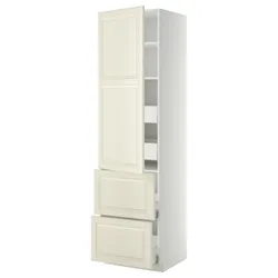 IKEA METOD / MAXIMERA(293.542.51) w sz z pół / 4 szu / drz / 2 fr, білий/Bodbyn крем