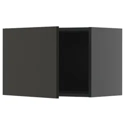 IKEA METOD(495.877.68) настінна шафа, чорно-сірий/Nickebo матовий антрацит