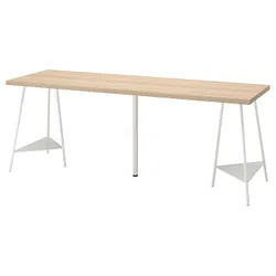 IKEA LAGKAPTEN / TILLSLAG(294.176.49) стол письменный, под беленый дуб / белый