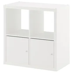IKEA KALLAX (192.782.72) книжкова шафа з дверцятами, білий