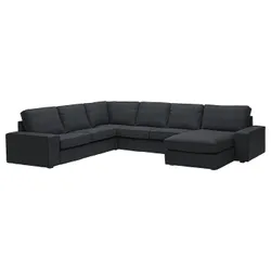 IKEA KIVIK(494.828.70) 5-местный угловой диван с шезлонгом, Антрацит Тресунд