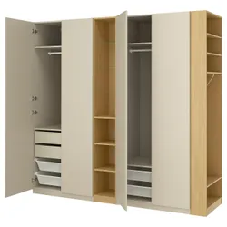 IKEA PAX / FORSAND(696.073.41) Комбинация гардероба, серый серо -подобный/имит. дуб