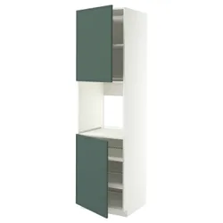 IKEA METOD(996.054.49) шостий острів 2др/пол, білий/Aspudden темно-сіро-зелений