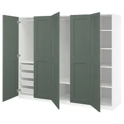 IKEA PAX / GRIMO(095.792.75) Комбинация гардероба, белый/серый -гриен
