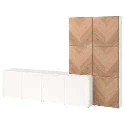 IKEA BESTÅ(096.120.91) поєднання з дверима, білий дуб Lappviken/Hedeviken