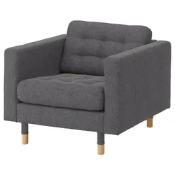 IKEA LANDSKRONA (292.697.19) Крісло, Гуннаред темно-сірий / дерево