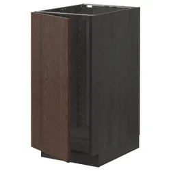 IKEA METOD (094.655.18) кабінет stj. для раковини / сорт. відходи, чорний / Sinarp коричневий