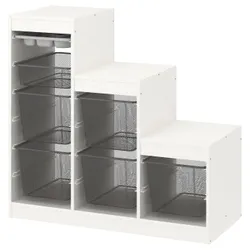 IKEA TROFAST(694.808.70) коробка/лоток для зберігання kmb, біло-сірий/темно-сірий