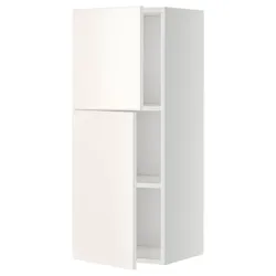 IKEA METOD(494.609.29) навісна шафа з полицями / 2 двер, білий/Veddinge білий