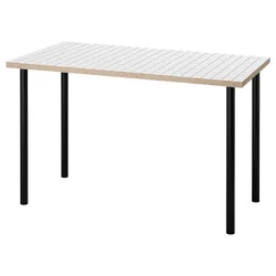 IKEA LAGKAPTEN / ADILS(795.084.06) рабочий стол, белый антрацит/черный