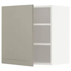 IKEA METOD(294.624.39) навісна шафа з полицями, білий / Stensund beige