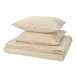 IKEA DOFTAKLEJA(206.006.14) одеяло и 2 подушки, бежевый/белый