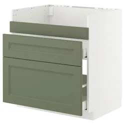 IKEA METOD / MAXIMERA(095.180.03) Havsen/3FR/2SZU Sinket, Biały/Axstad Greya -green