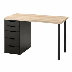 IKEA LAGKAPTEN / ALEX(794.169.68) рабочий стол, Окрашенный дуб в белом/царнибрąZ