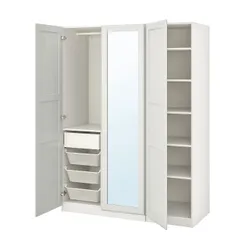 IKEA PAX / TYSSEDAL(293.957.94) комбінований гардероб, білий / дзеркало