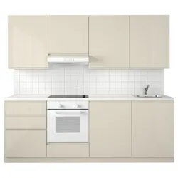 IKEA METOD (794.690.42) кухня, белый Максимера / Воксторп глянцевый светло-бежевый