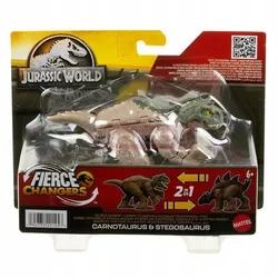 JURASSIC WORLD FIERCE CHANGERS DINOSAUR 2in1 Stegosaurus /Carnotaurus HVB19