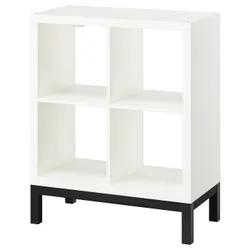 IKEA KALLAX(094.426.40) полиця з опорною рамою, Білий чорний