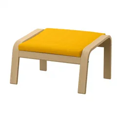IKEA POÄNG (293.884.92) подставка для ног, шпон дуба беленый / желтый Скифтебо