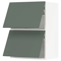 IKEA METOD(593.919.40) двери 2 уровня, белый/бодарп серо-зеленый