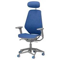 IKEA STYRSPEL(105.066.93) игровое/офисное кресло, синий/светло-серый
