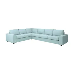 IKEA VIMLE(794.018.15) 5-місний кутовий диван, з широкими підлокітниками / Saxemara light blue