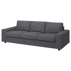 IKEA VIMLE (194.013.33) 3-местный диван, с широкими подлокотниками / Gunnared средний серый