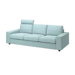 IKEA VIMLE(094.014.61) 3-місний диван, з підголовником з широкими підлокітниками / Saxemara світло-блакитний