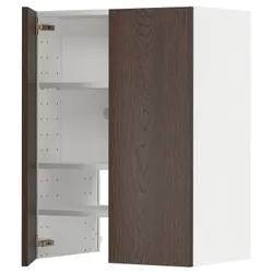 IKEA METOD(195.045.76) шафа з витяжкою та полицею/дверями, білий/синарп коричневий