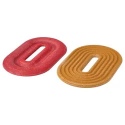 IKEA ELDSTJÄRT(906.110.58) підставки, 2 шт., овальний/світло-коричневий червоний