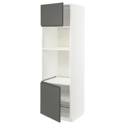 IKEA METOD(094.646.70) первый хай/микрофон 2др/пол, белый/Воксторп темно-серый